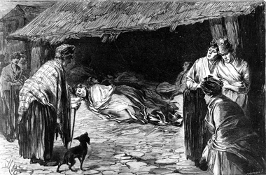 Kitűzettek aludtak fészerekben Whitechapelben, 1888